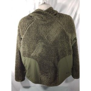 Nike Sherpa Green Pullover Jacket Women's Small Petite Green RN 56323 CA 05553